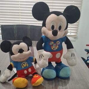 Mickey Mouse Plush Toy Set - Black, Blue, Red